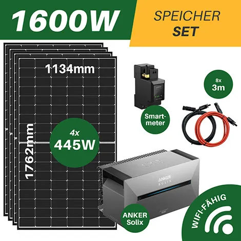 1.600-W-SETS MIT SPEICHER: Starter-Set