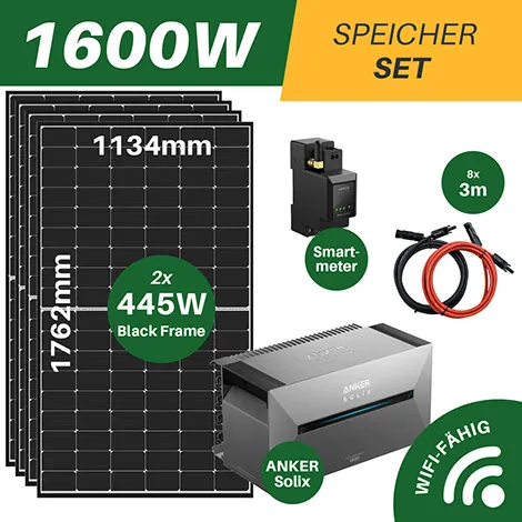 1.600-W-SETS MIT SPEICHER: Klassik-Set